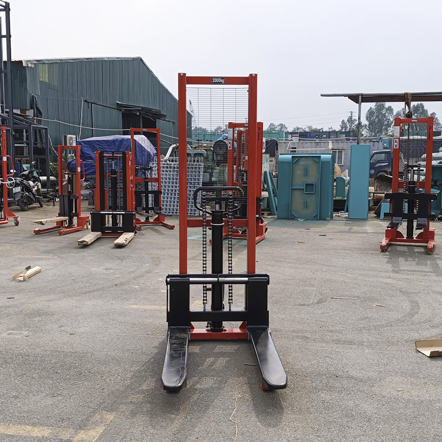 Xe nâng tay cao 2 tấn nâng 1m6 CTY E2.0/1.6M có phanh hãng Maihui 6 Xe nâng tay cao 2 tấn