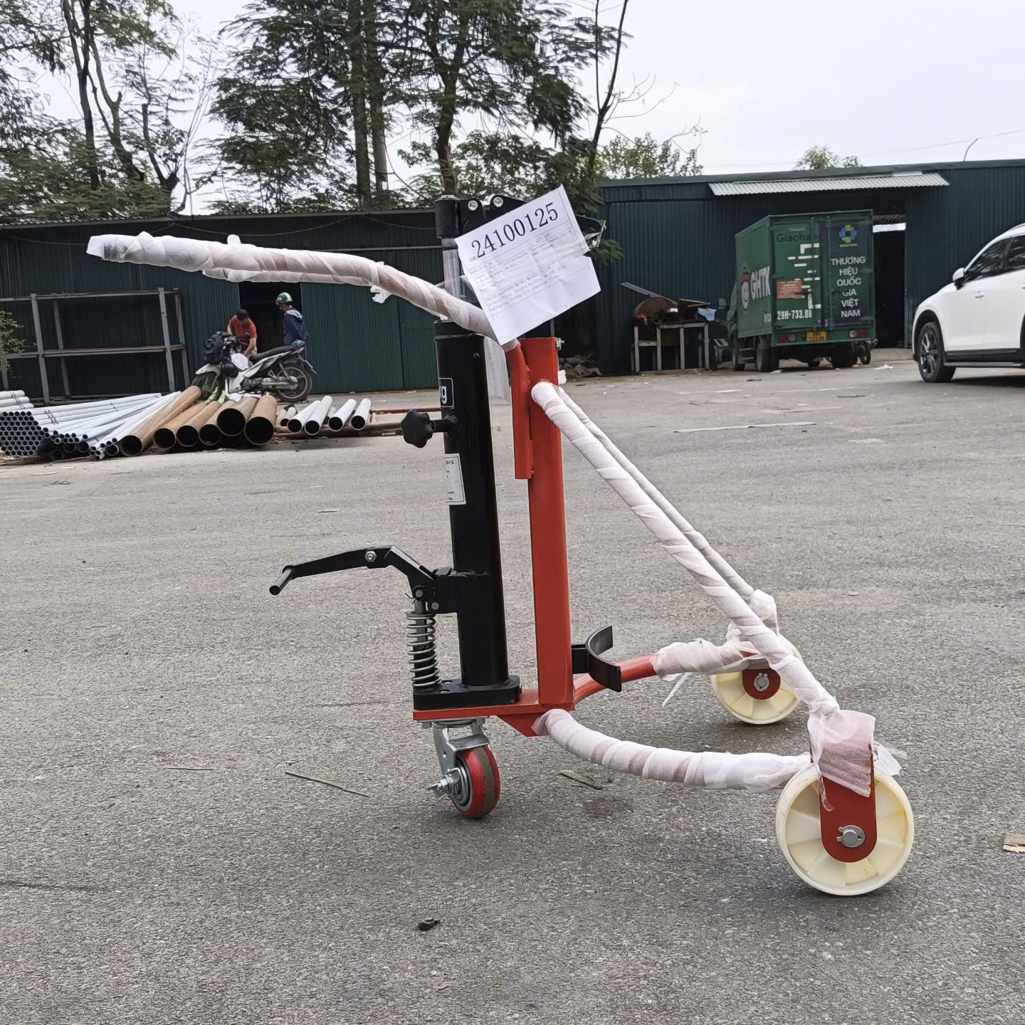 Xe đẩy thùng phuy 300kg nâng 200mm YTC0.3B hãng Maihui 8 Xe đẩy thùng phuy