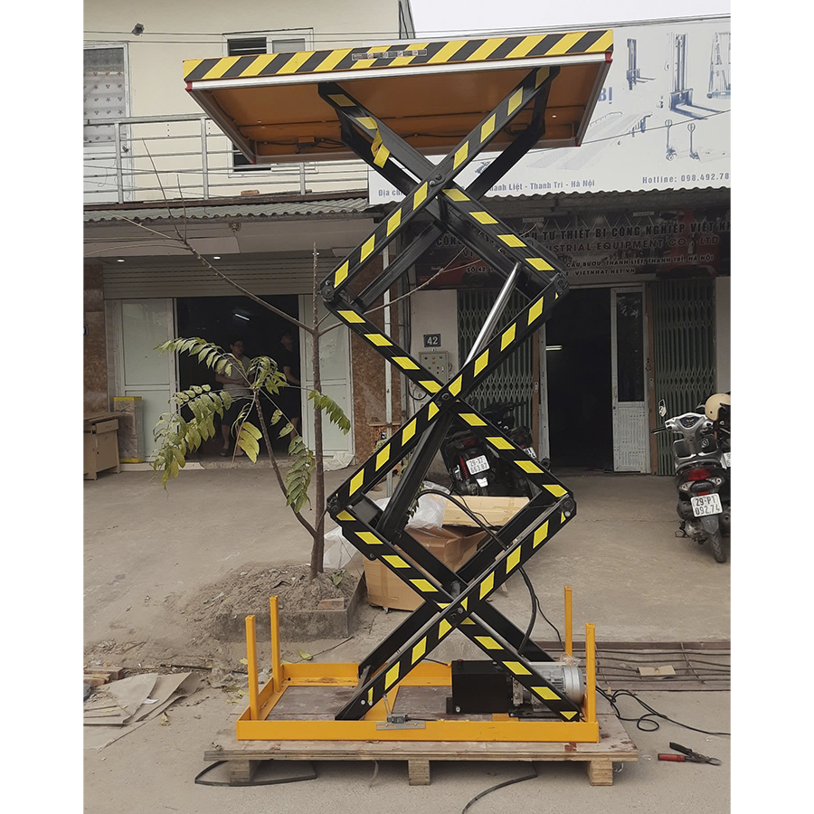 Bàn nâng điện 1000kg nâng cao 3000mm DGH1000 nhập khẩu 6 Bàn nâng điện 1000kg