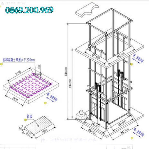 Thang nâng hàng thủy lực 2 tấn 5m ELP2.0-5 nhập khẩu 7 thang nang hang thuy luc 2 tan 4