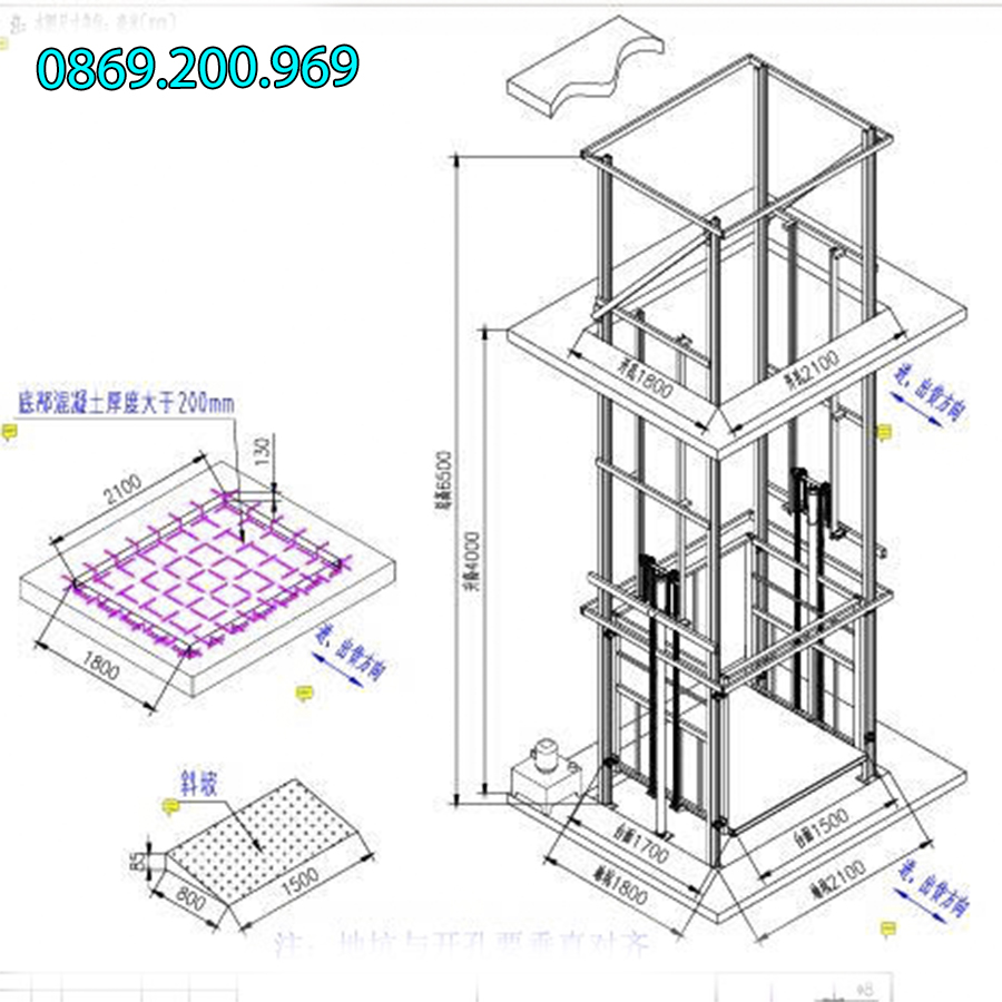 Thang nâng hàng thủy lực 2 tấn 5m ELP2.0-5 nhập khẩu 9 Thang nâng hàng thủy lực 2 tấn