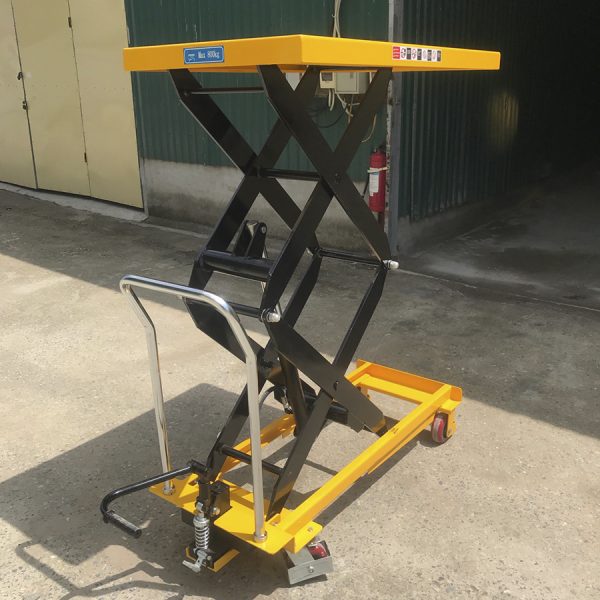 Xe nâng mặt bàn 800kg nâng 1m5 PTS800 nhập khẩu